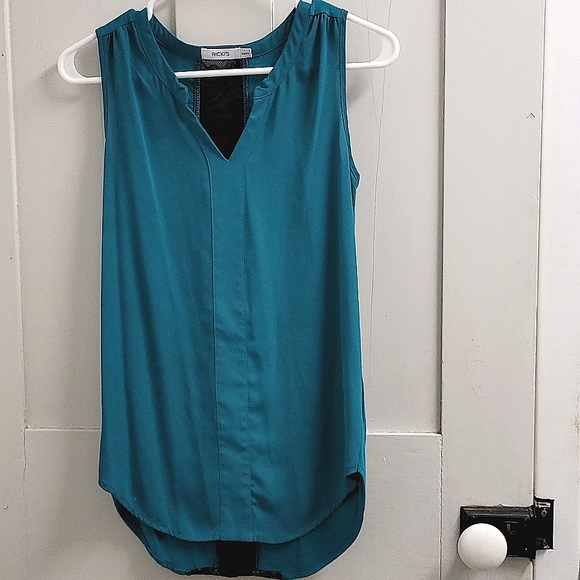 Ricki's women's xs emerald green tank with lace backing - Picture 8 of 8